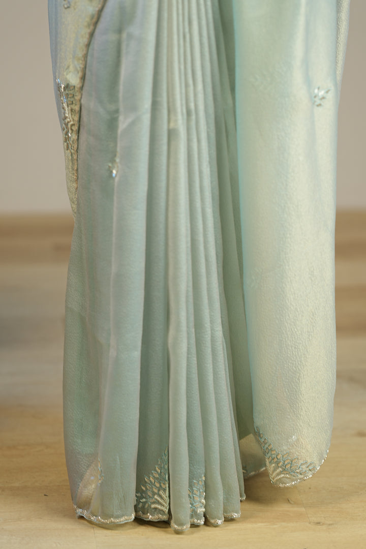 Crushed Tissue Saree TSA4525