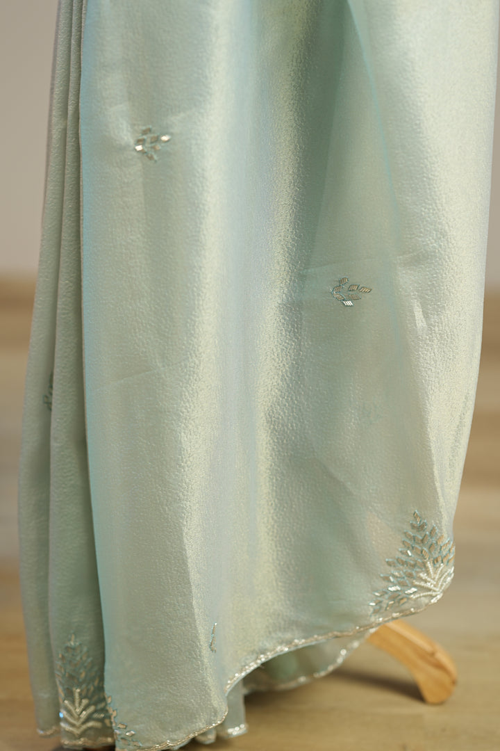 Crushed Tissue Saree TSA4525