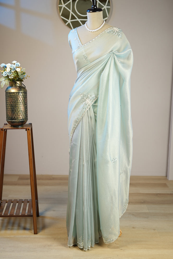 Crushed Tissue Saree TSA4525