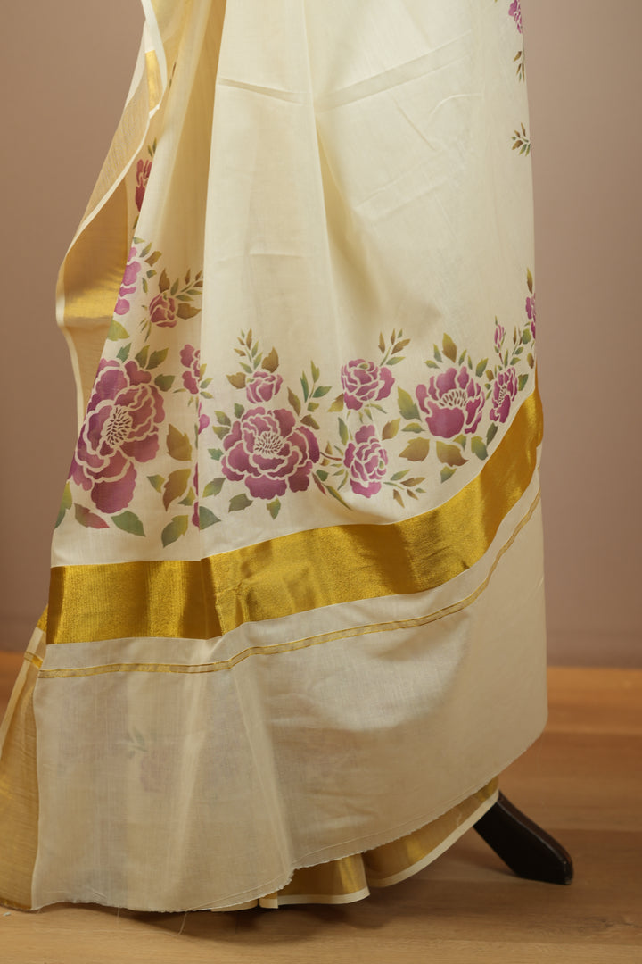 Onam Digital Print Saree TPS001
