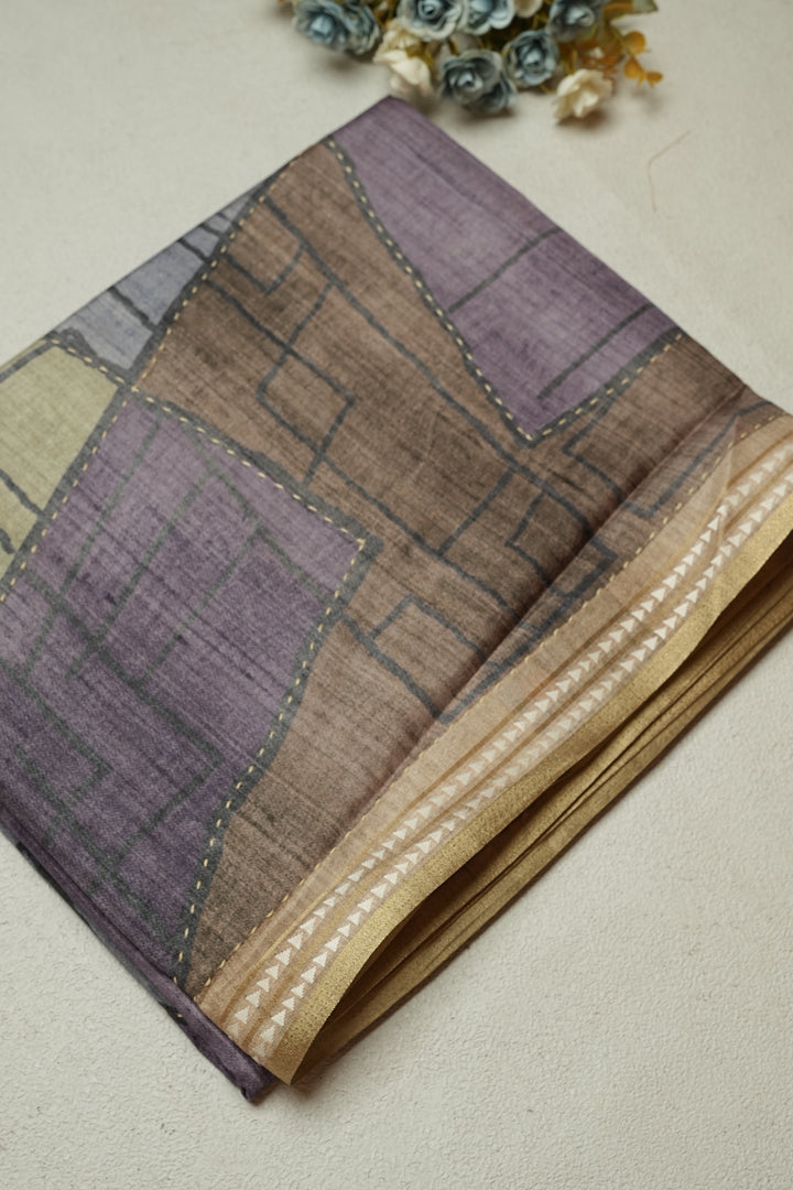 Semi Tussar Saree TSA091