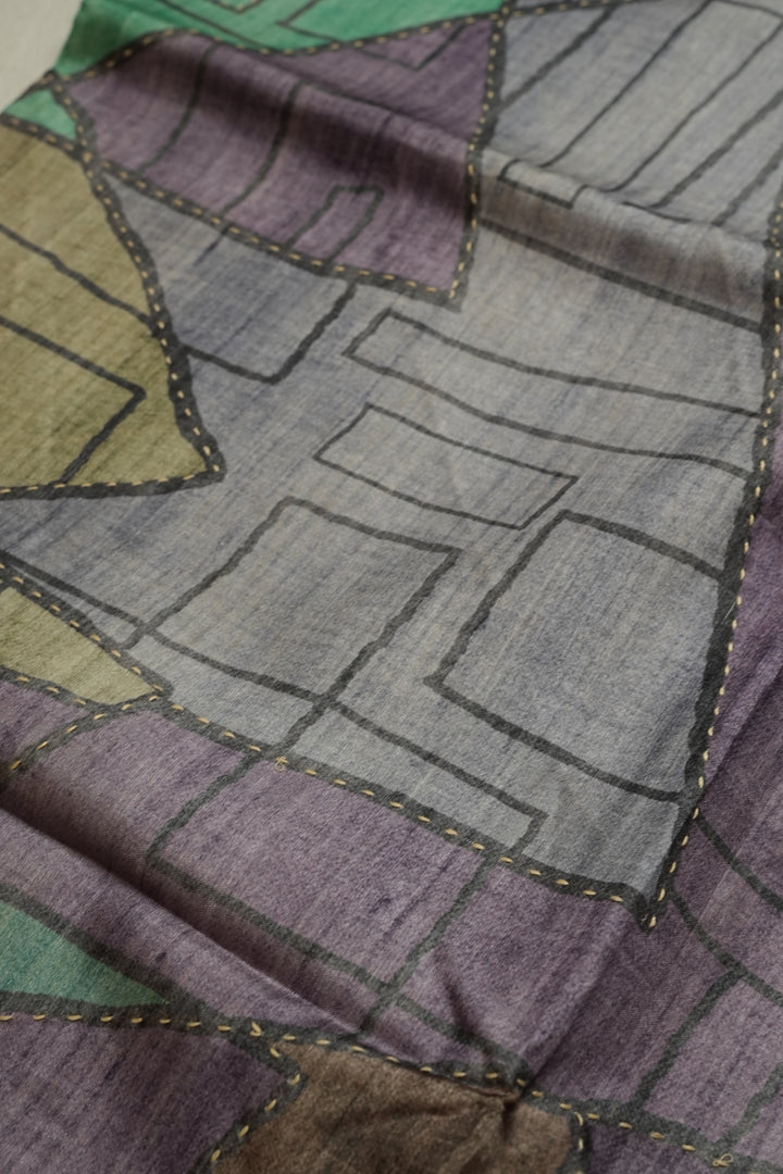 Semi Tussar Saree TSA091