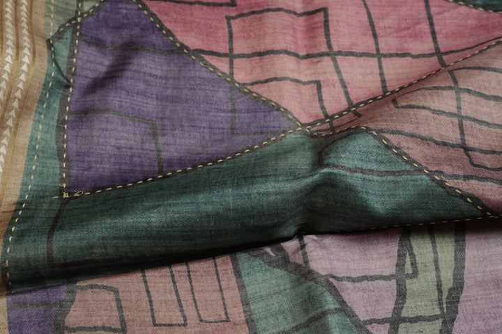Semi Tussar Saree TSA092