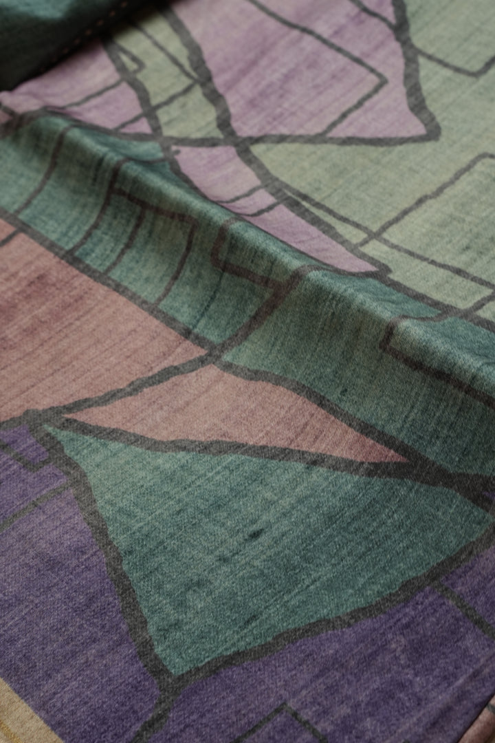 Semi Tussar Saree TSA092