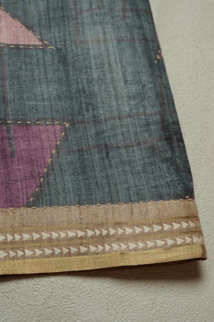 Semi Tussar Saree TSA093