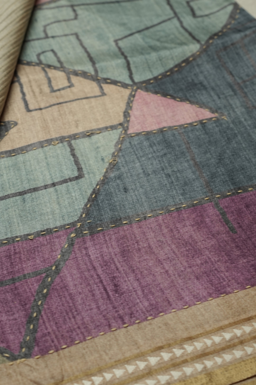 Semi Tussar Saree TSA093