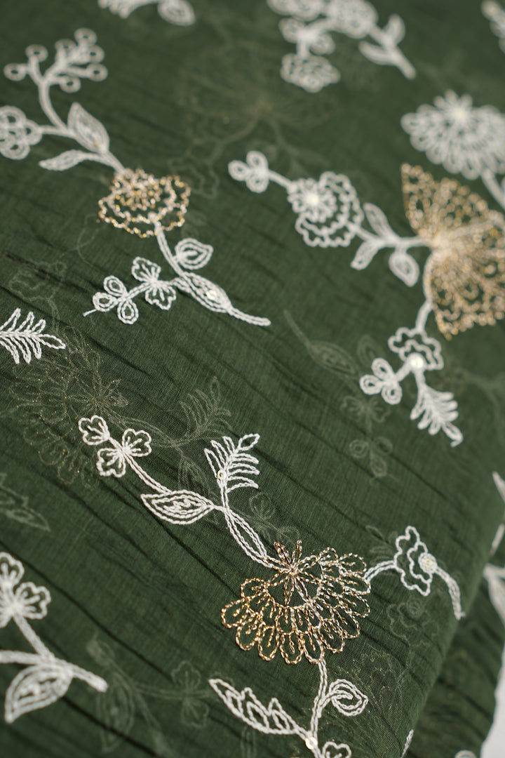 Mul Chanderi Material TRF4730 Thread Work