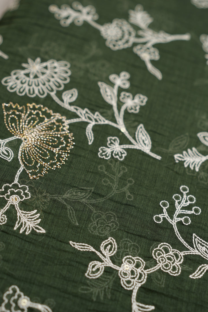 Mul Chanderi Material TRF4730 Thread Work