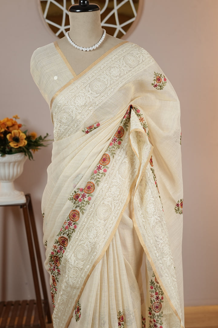 Linen Tissue Saree TSA4762