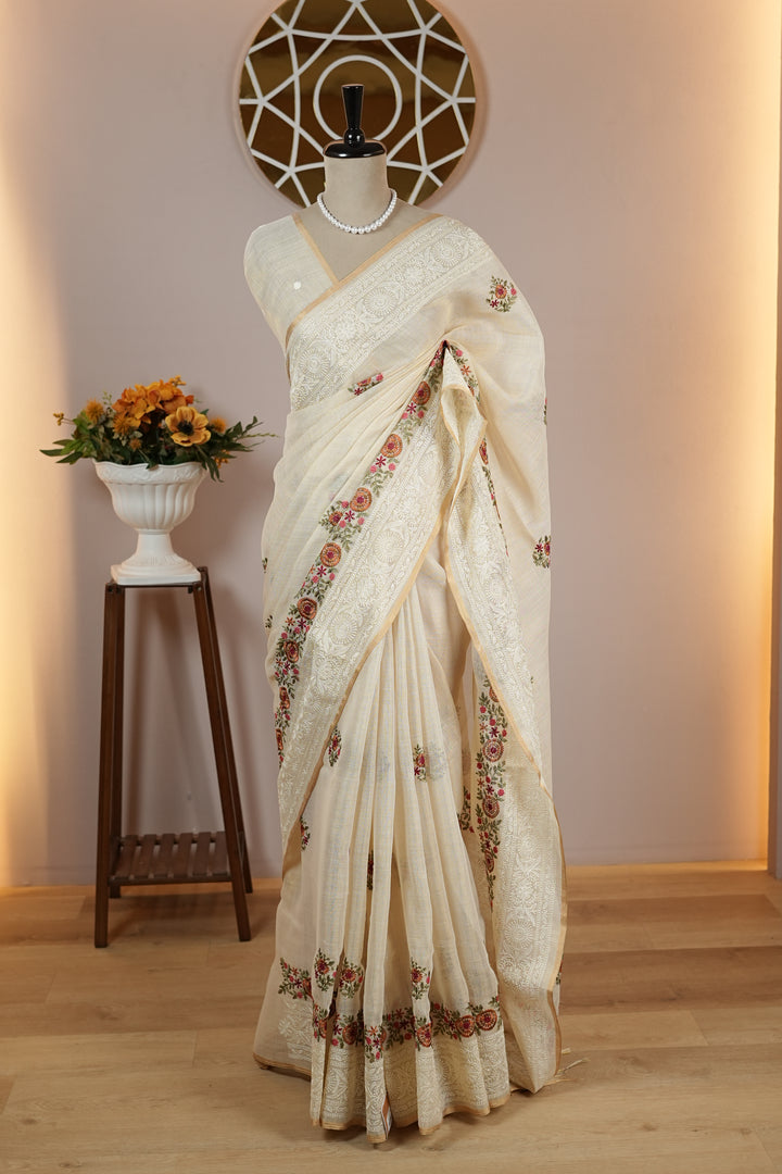 Linen Tissue Saree TSA4762
