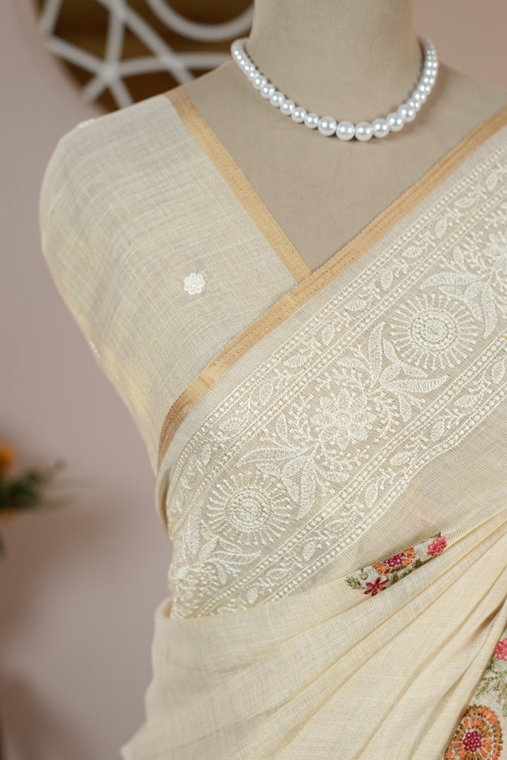 Linen Tissue Saree TSA4762