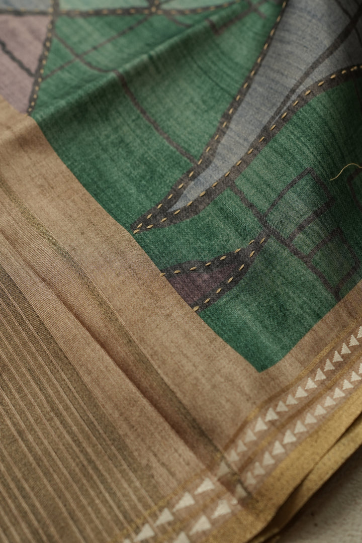 Semi Tussar Saree TSA0124
