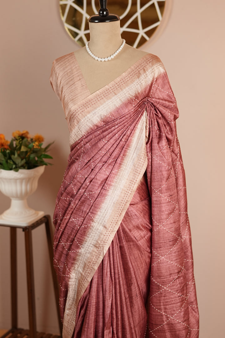 Semi Tussar Saree TSA0119