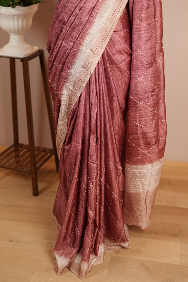Semi Tussar Saree TSA0119