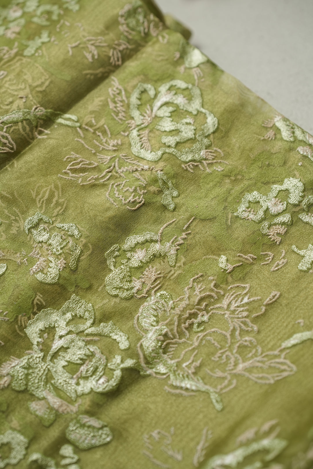 Organza Saree TSA4798 Light Sap Green