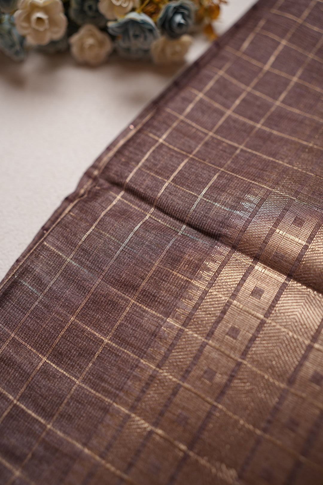 Linen Cotton Saree TSA0241