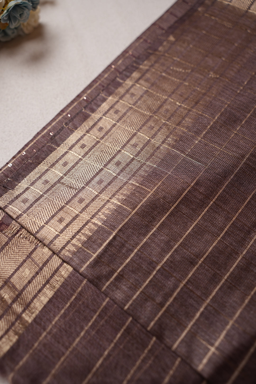 Linen Cotton Saree TSA0241