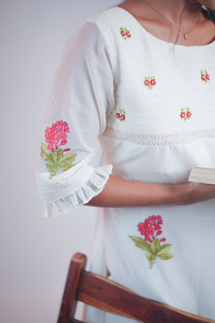Floral A-Line Kurta TKT1006