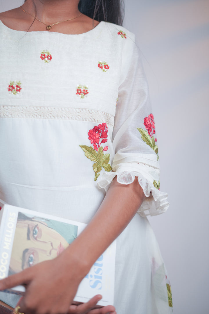 Floral A-Line Kurta TKT1006