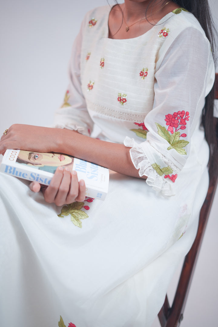 Floral A-Line Kurta TKT1006