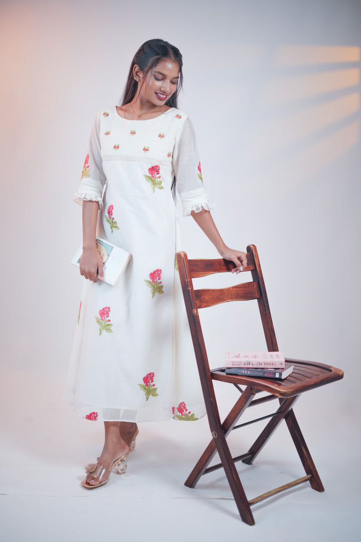 Floral A-Line Kurta TKT1006