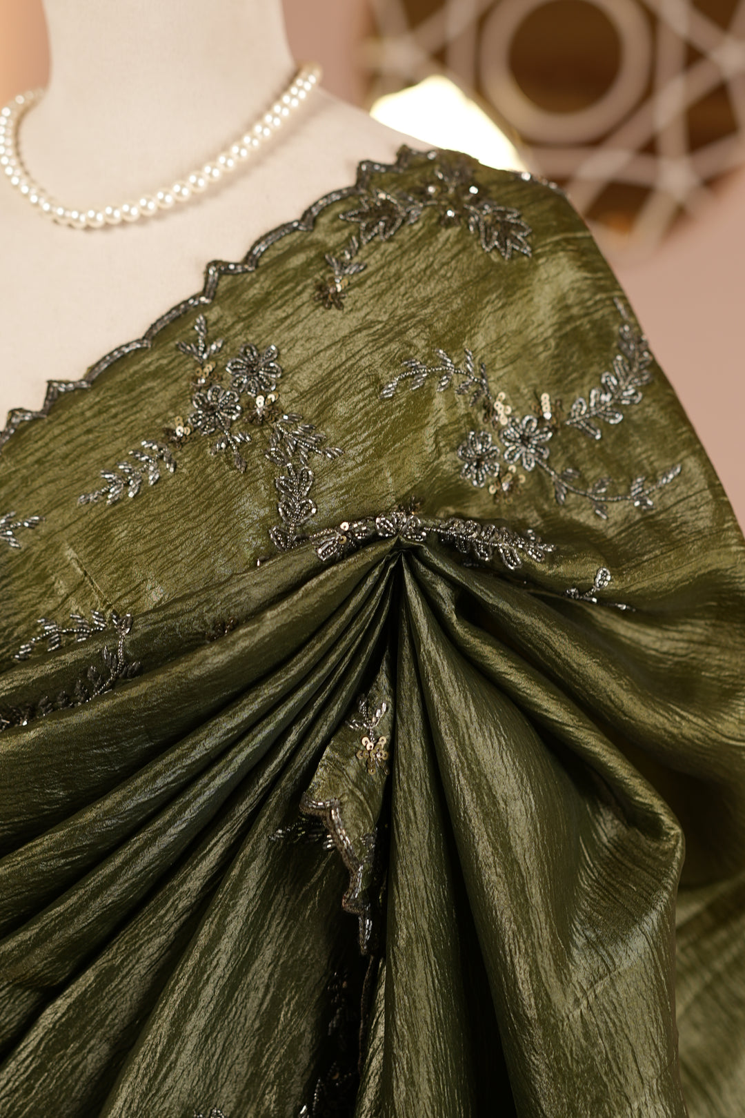 Crushed Tissue Saree TSA4582