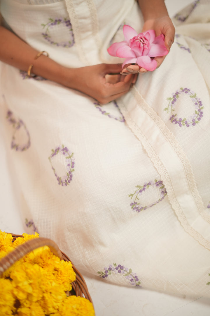 Embroidered A-Line Kurta TKT1002