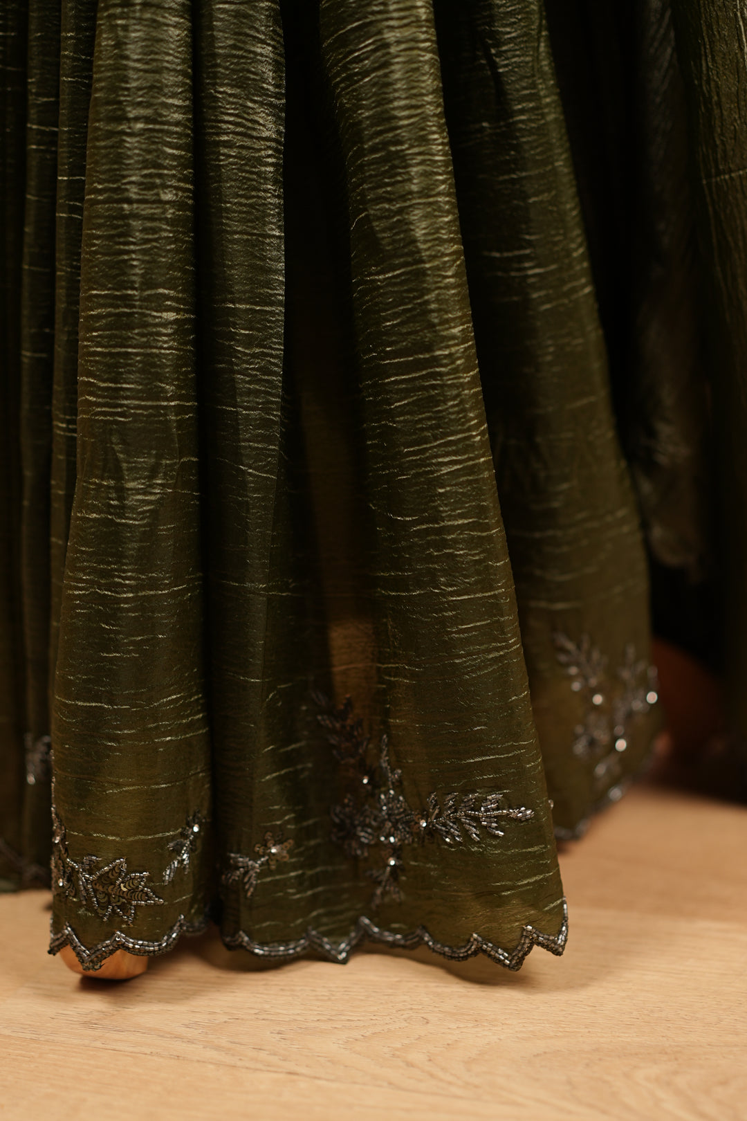 Crushed Tissue Saree TSA4582