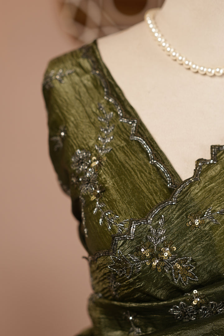 Crushed Tissue Saree TSA4582