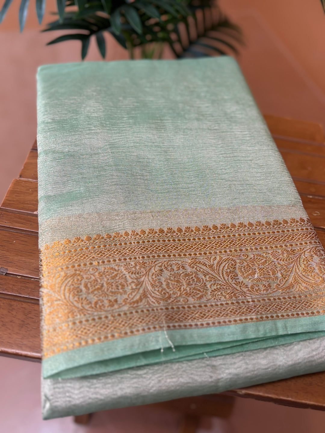 Crushed Organza Saree ( Border 4 ) TSA149