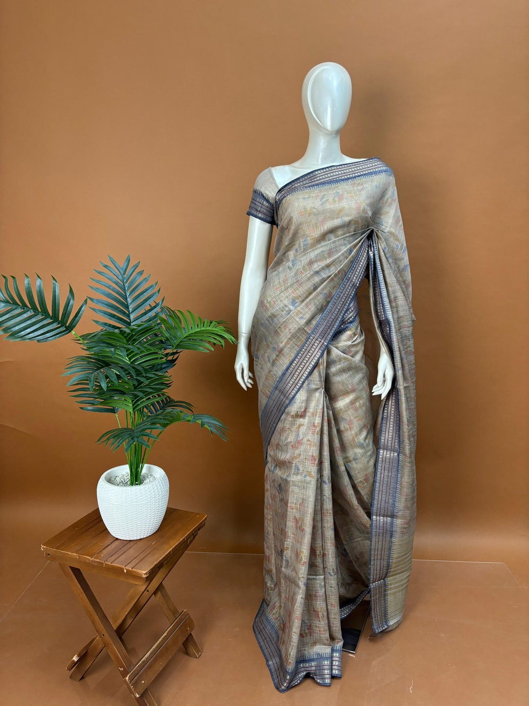 Linen Tissue Saree TSA1447