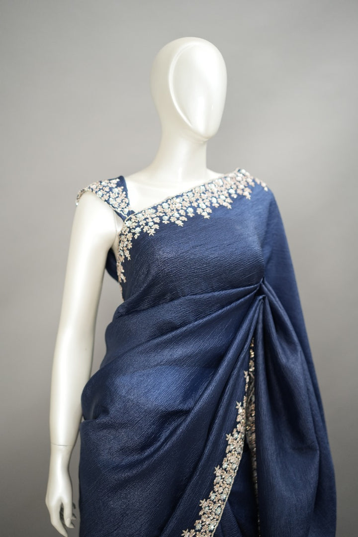 Crushed Organza Saree TSA1478