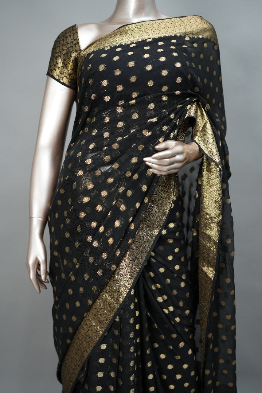 Georgette Banarasi Saree TSA1495