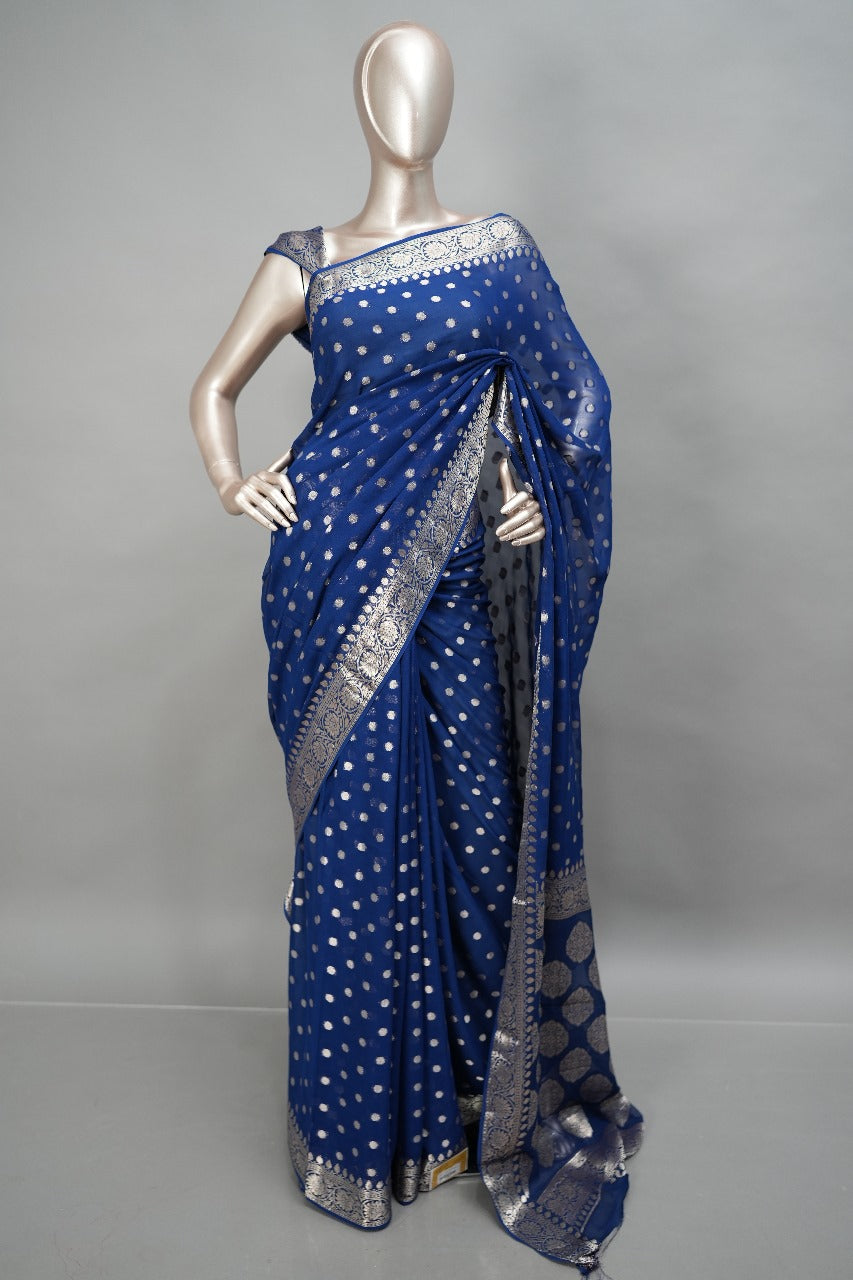 Georgette Banarasi Saree TSA1495