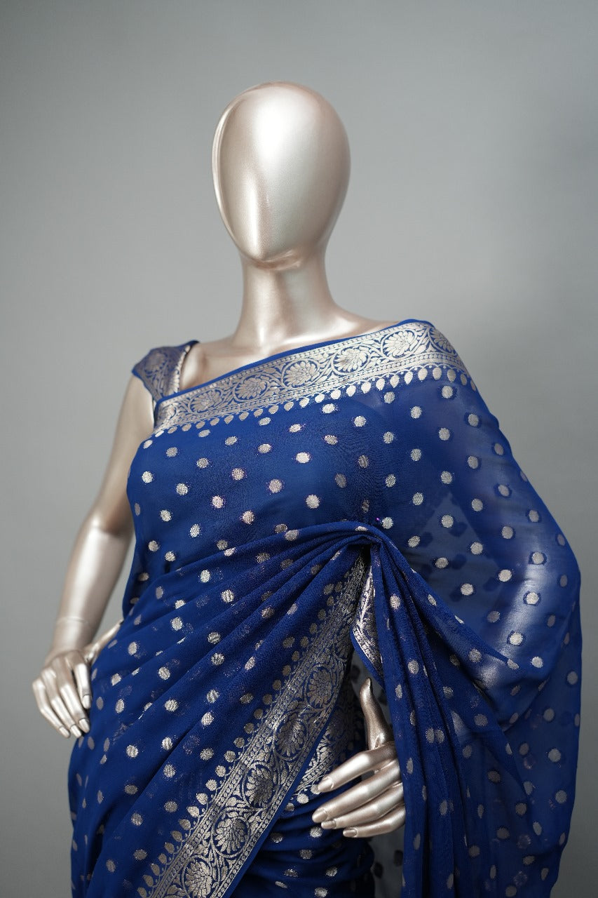 Georgette Banarasi Saree TSA1495