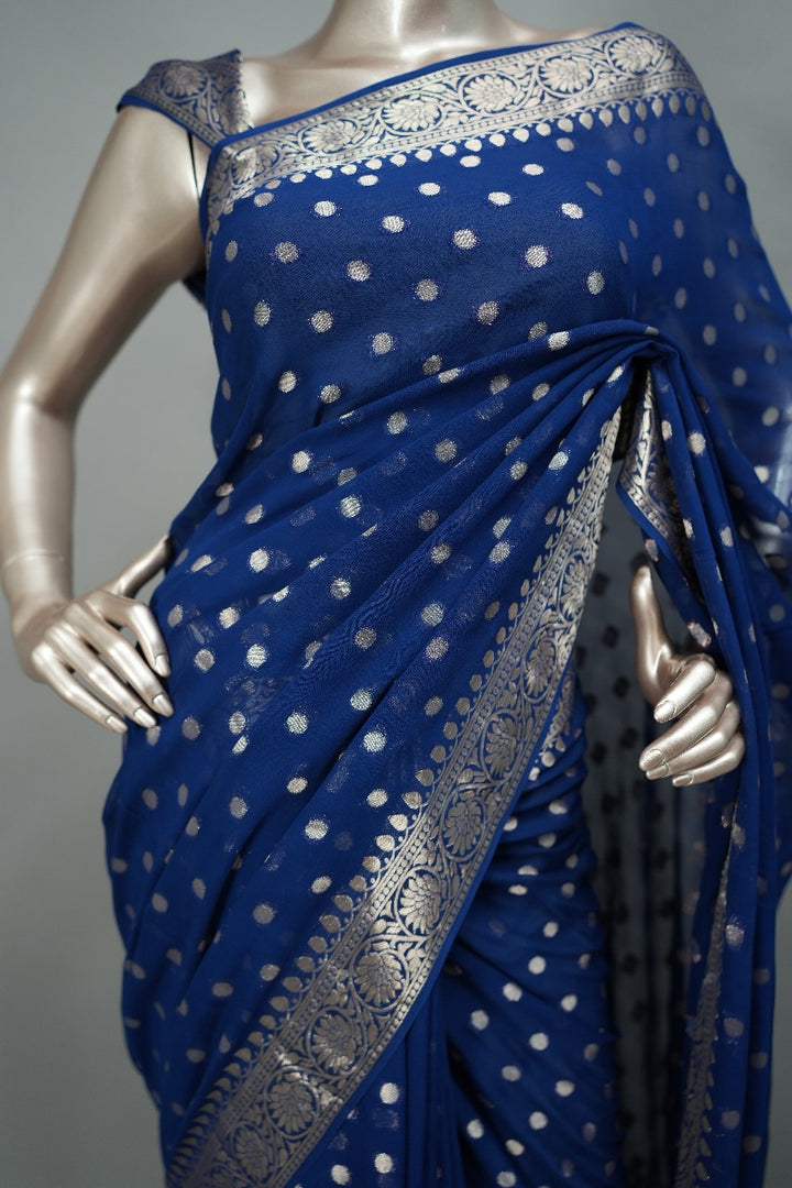 Georgette Banarasi Saree TSA1495