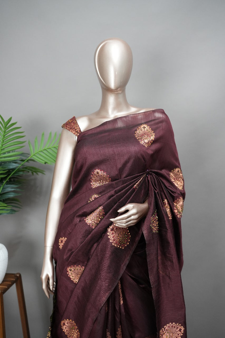 Semi Silk Saree TSA163