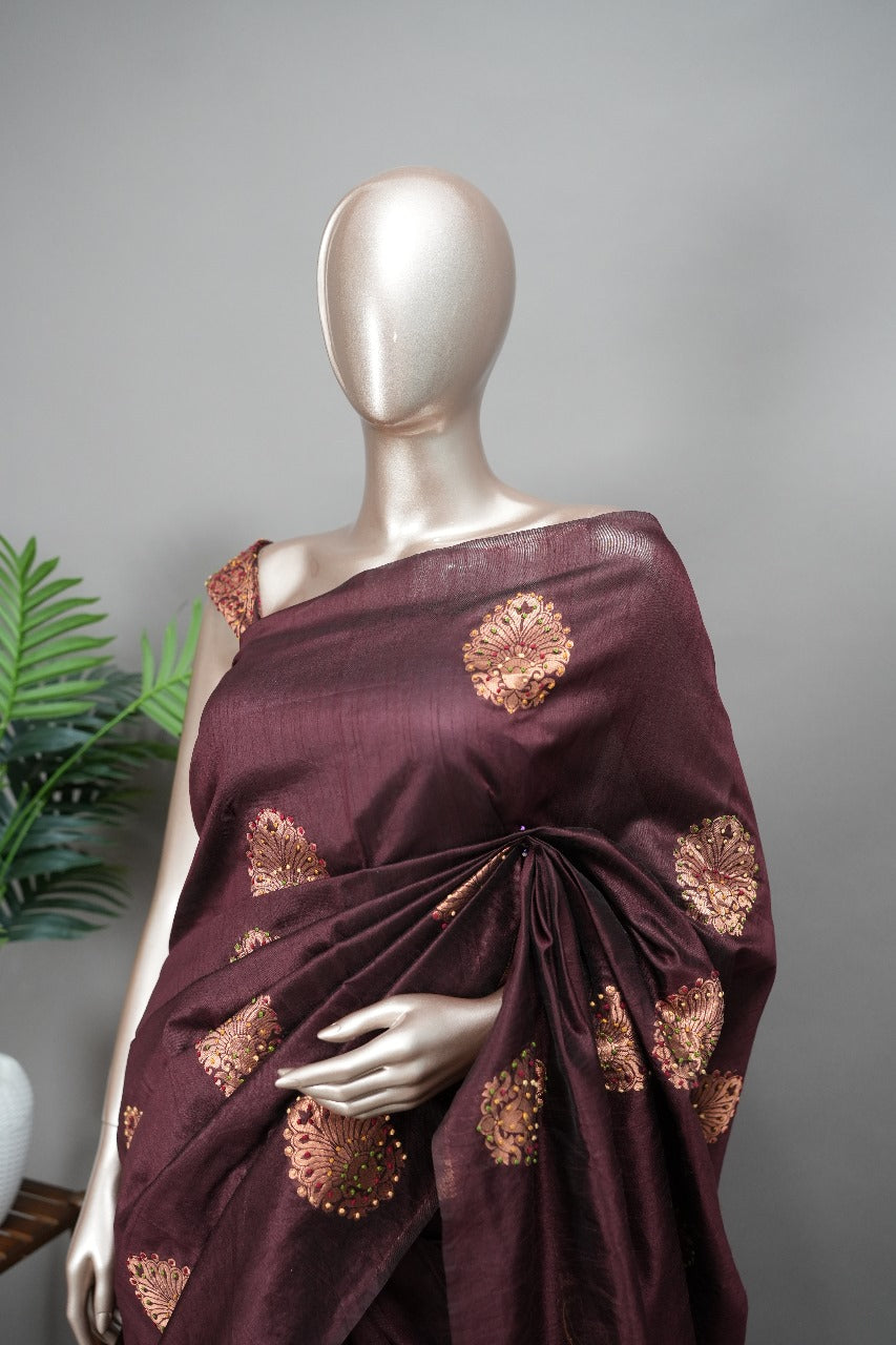 Semi Silk Saree TSA163