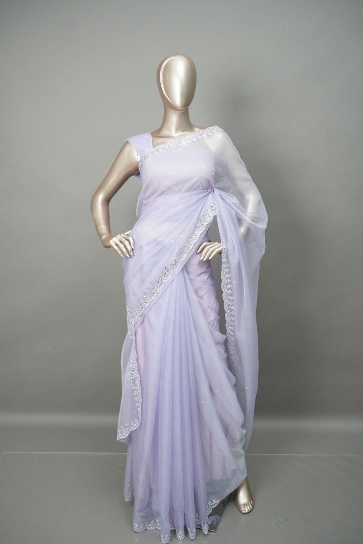 Nylon Organza Saree TSA1538