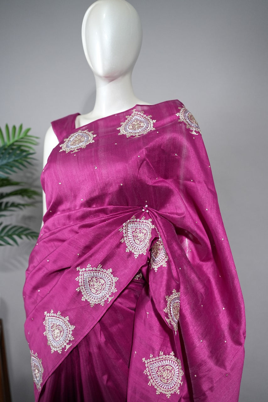 Semi Silk Saree  TSA1703