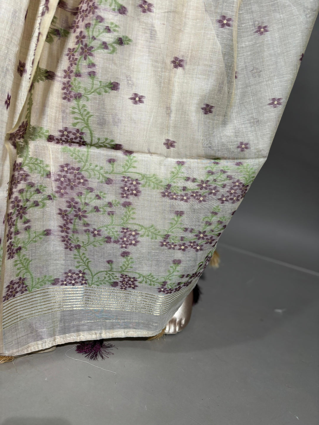 Chanderi Silk Jamdhani Work Saree  TSA1741