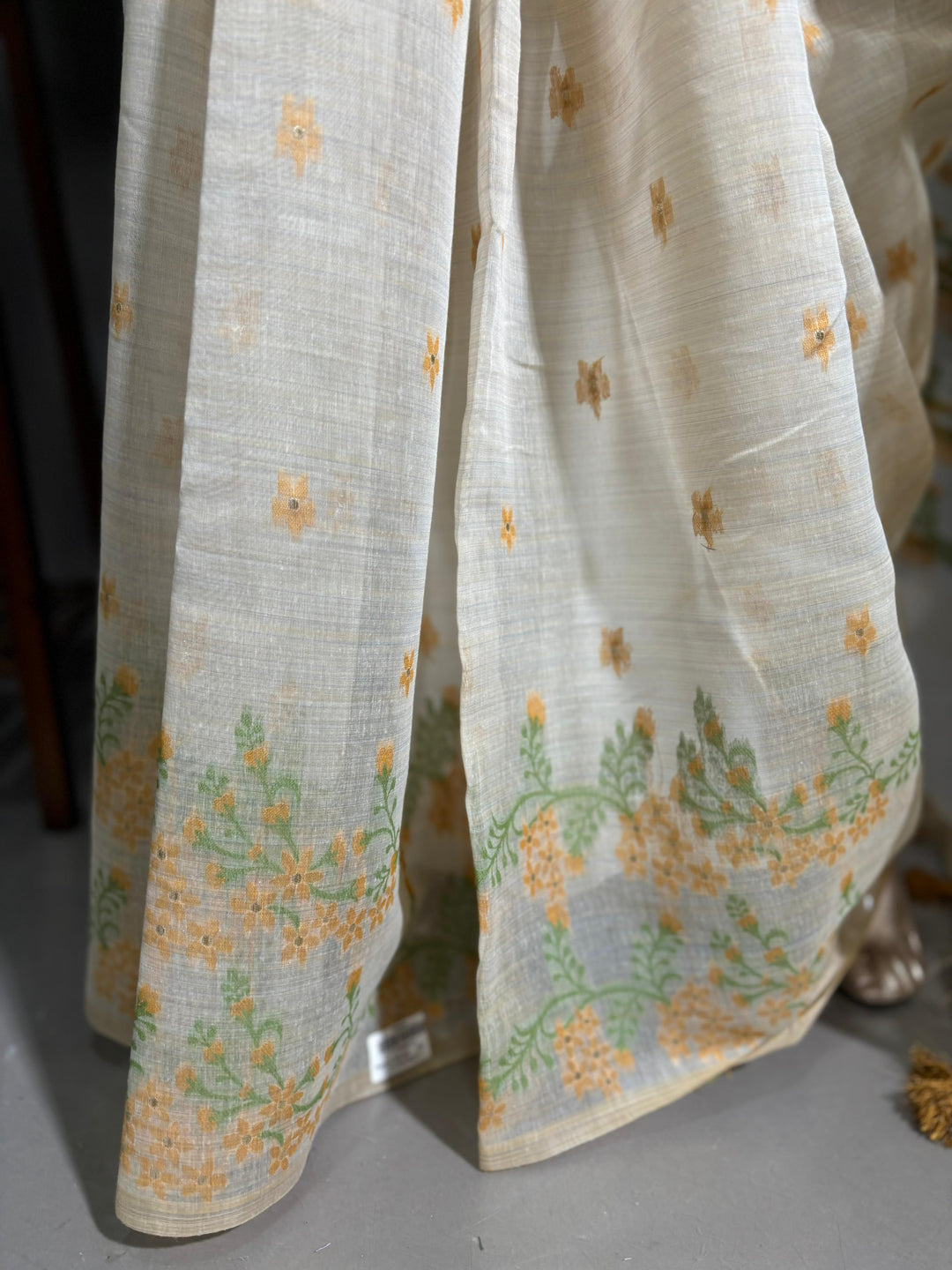 Chanderi Silk Jamdhani Work Saree  TSA1741