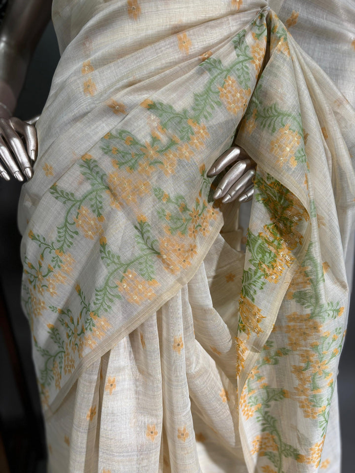 Chanderi Silk Jamdhani Work Saree  TSA1741