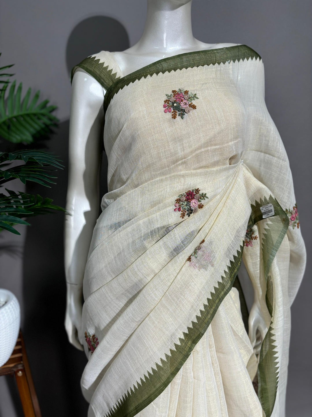 Tissue Art Linen Saree TSA1753