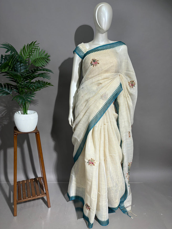 Tissue Art Linen Saree TSA1753