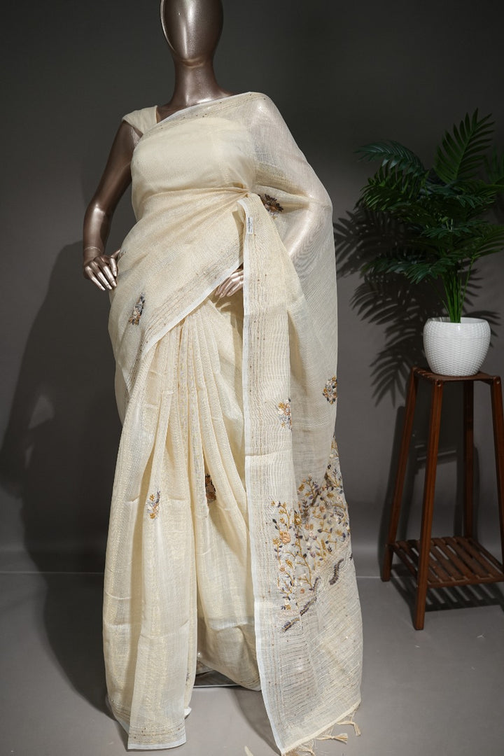 Linen Tissue Saree TSA1810