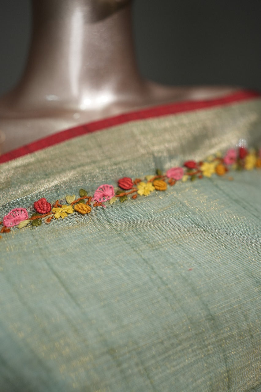 Linen Tissue Mix Saree TSA211