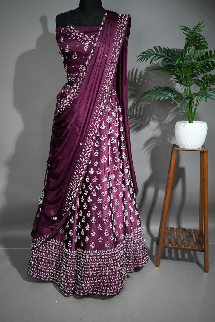 Semi Stitched Lehenga TLH219