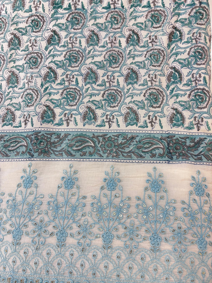 Cotton Material with Border  TRF2276