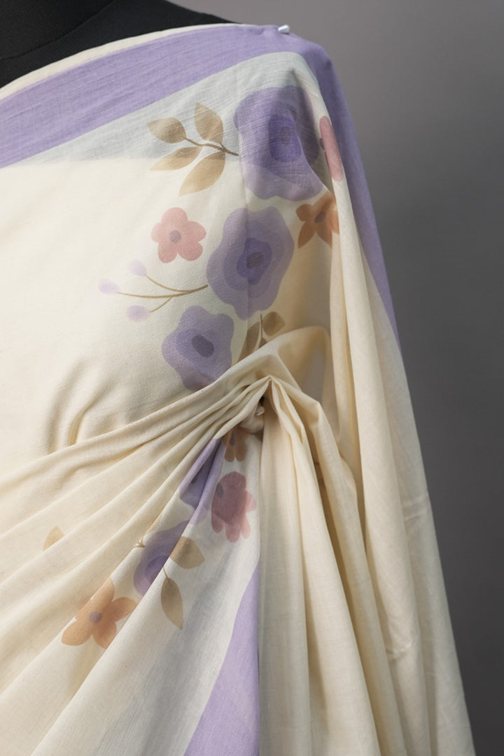 Digital Print Cotton Saree TSA2933